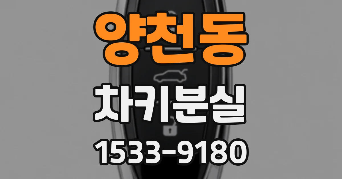 양천동 차키분실