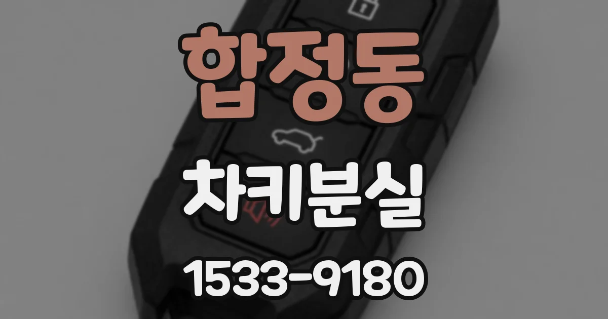 합정동 차키분실