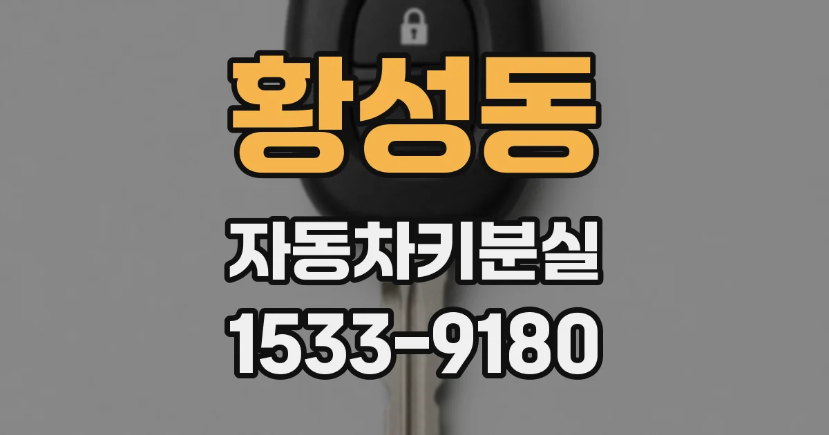 황성동 자동차키분실