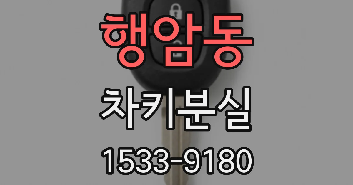 행암동 차키분실