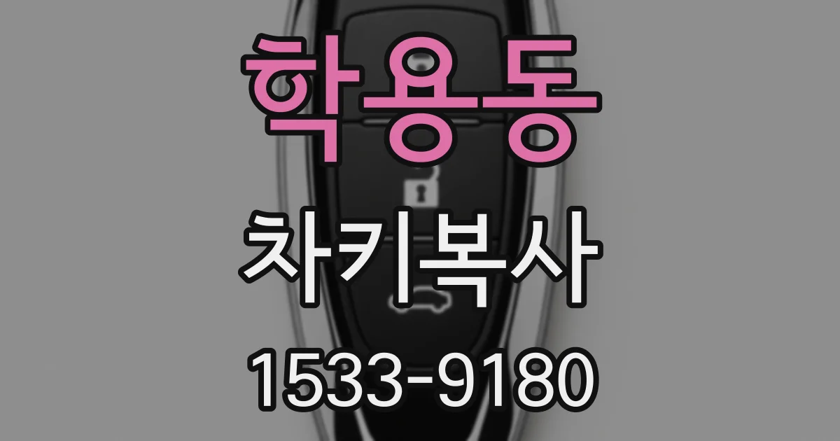 학용동 차키복사