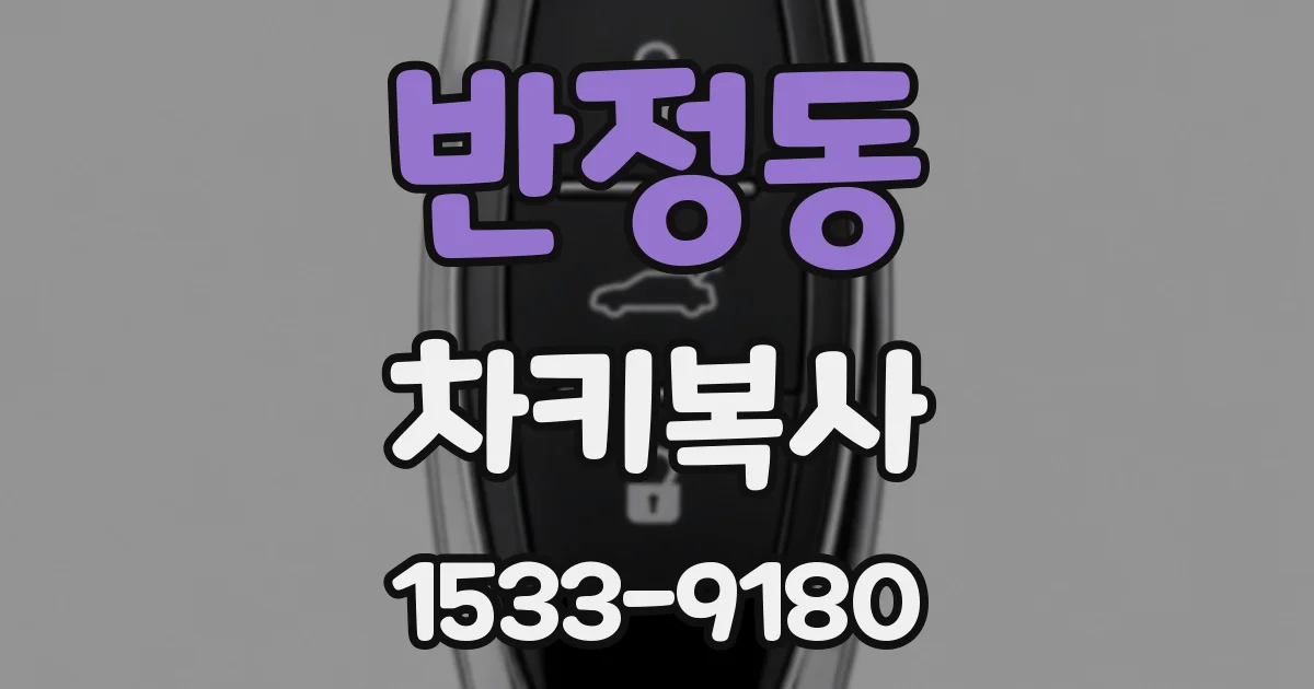 반정동 차키복사
