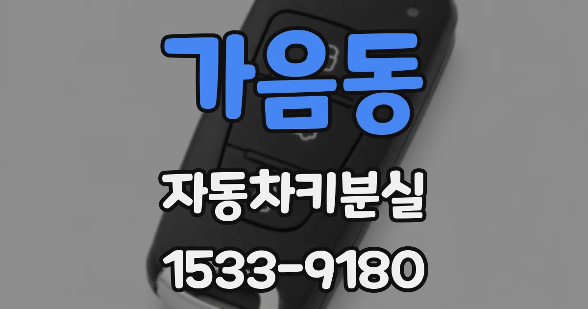 가음동 자동차키분실