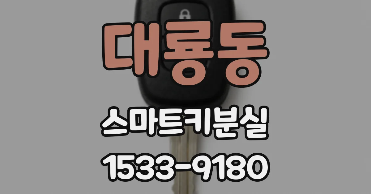 대룡동 스마트키분실
