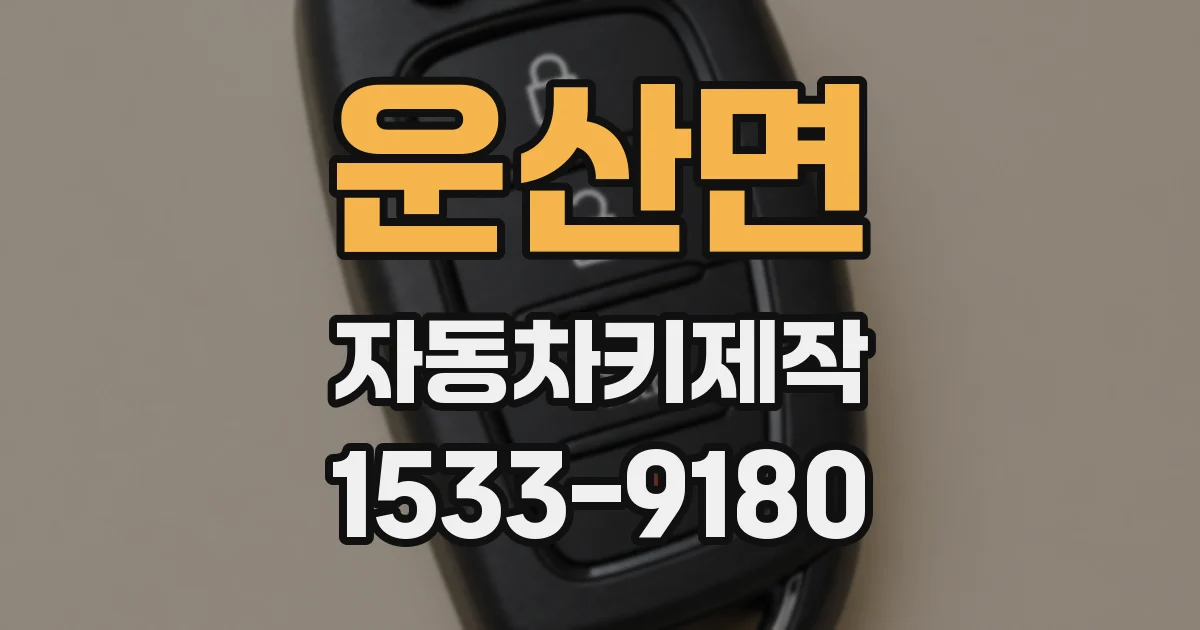 운산면 자동차키제작