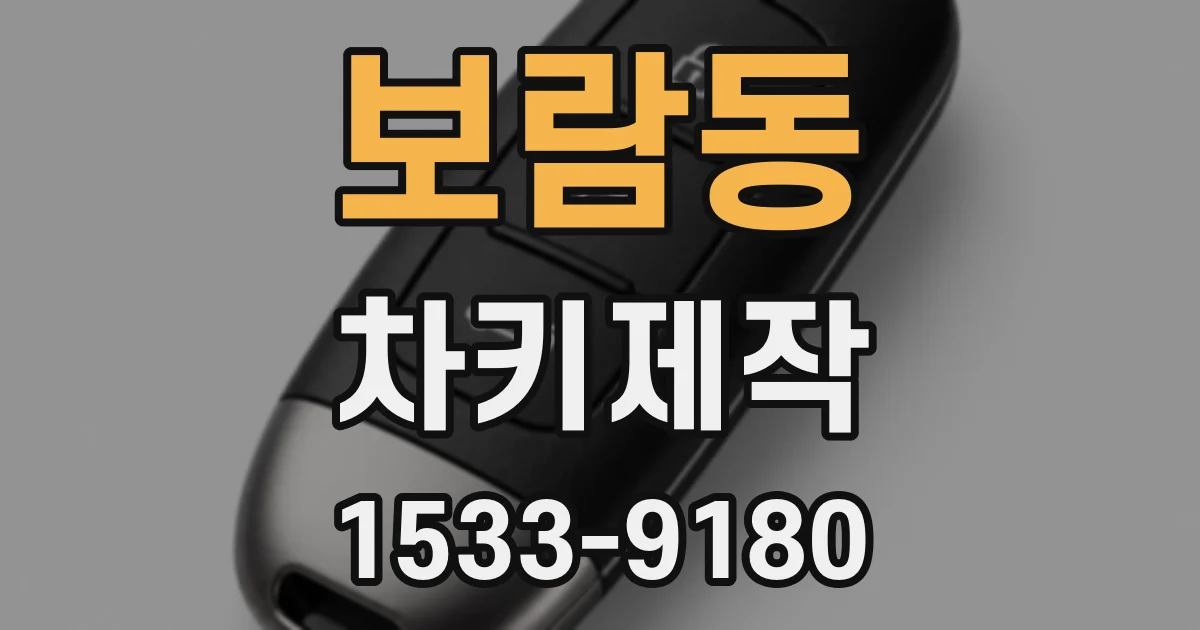 보람동 차키제작