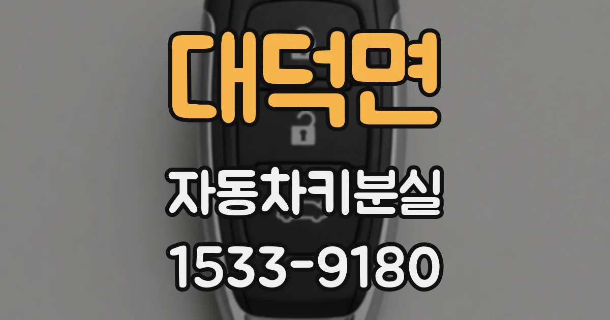 대덕면 자동차키분실