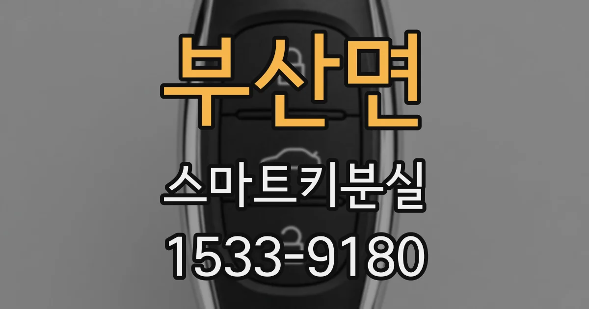 부산면 스마트키분실