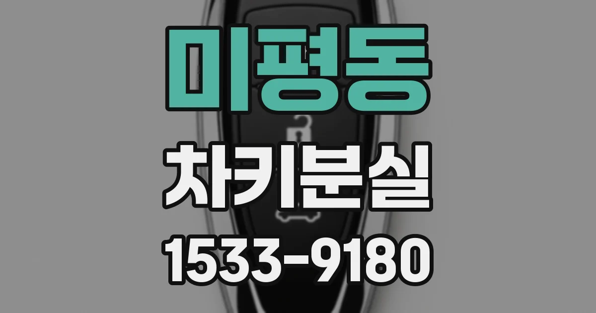 미평동 차키분실