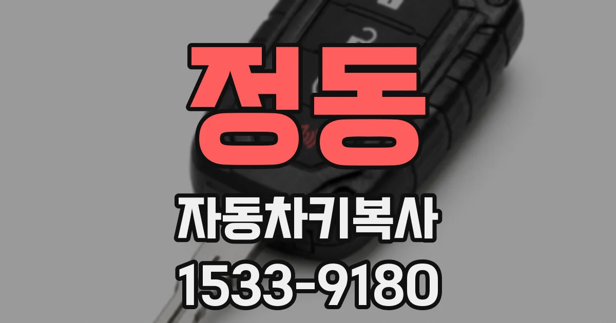 정동 자동차키복사