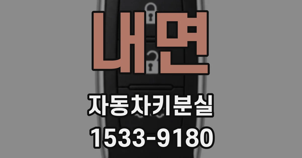 내면 자동차키분실