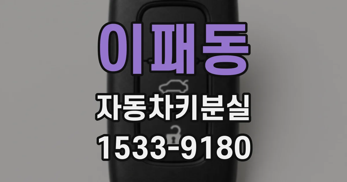 이패동 자동차키분실