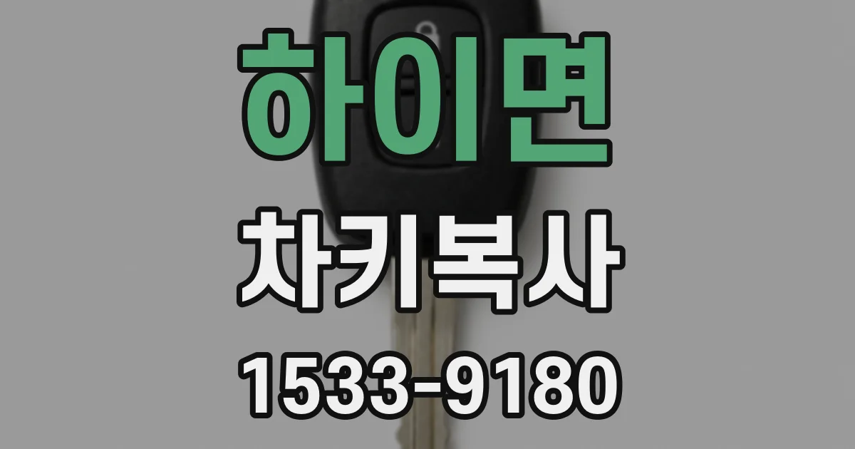 하이면 차키복사