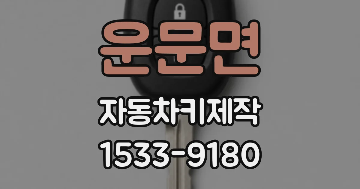 운문면 자동차키제작