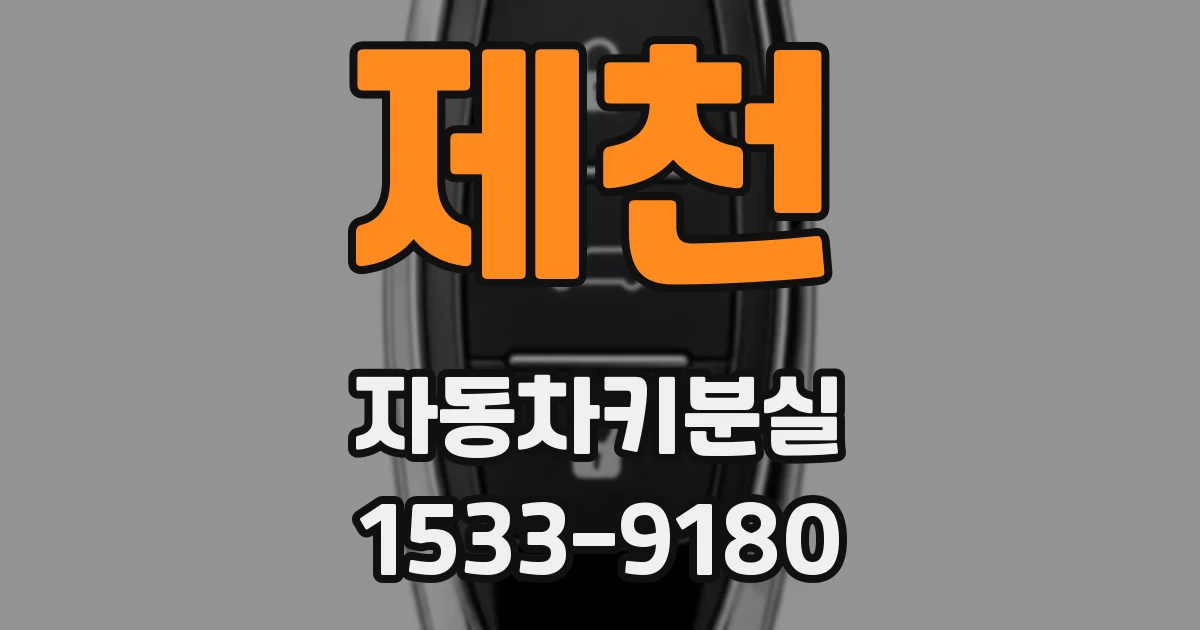 제천 자동차키분실