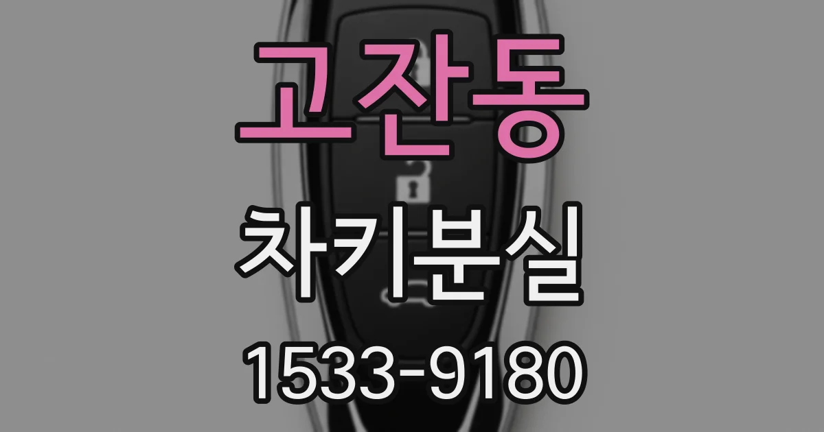 고잔동 차키분실