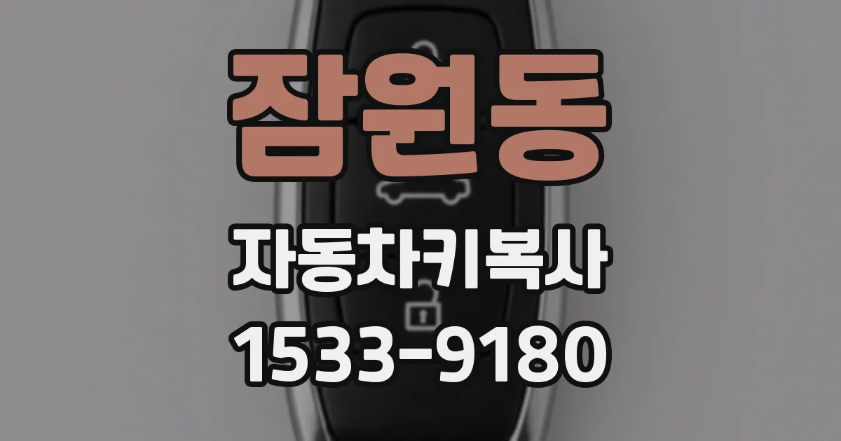 잠원동 자동차키복사