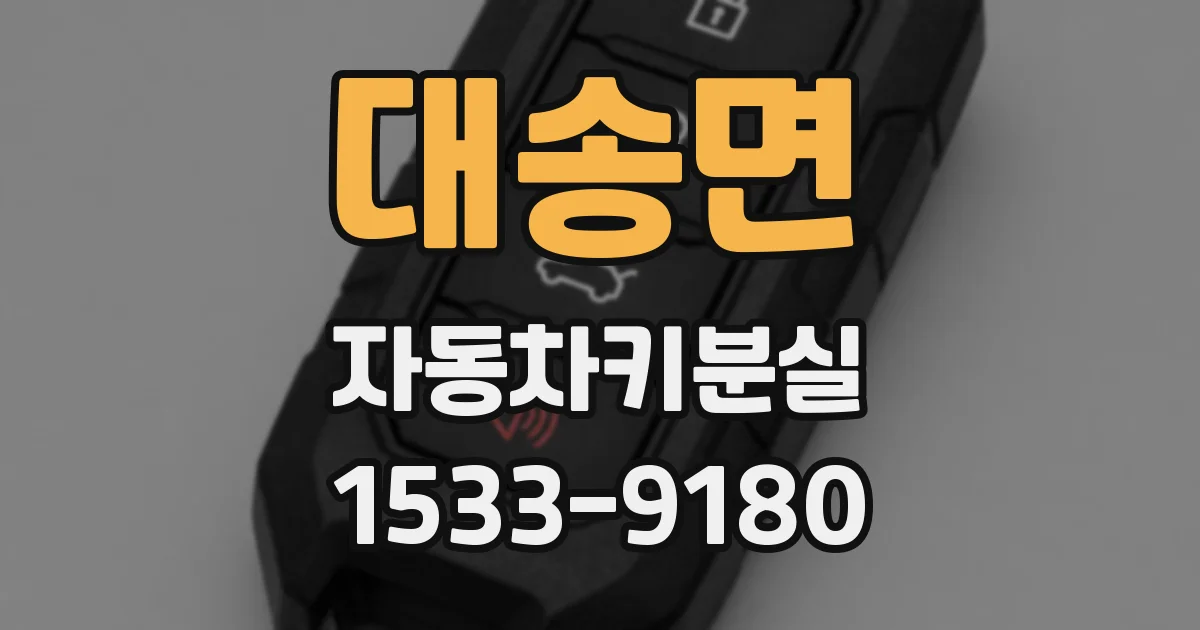 대송면 자동차키분실