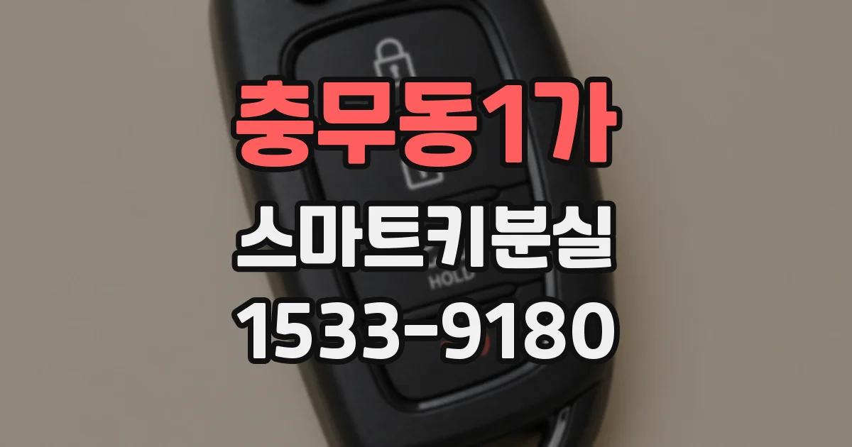 충무동1가 스마트키분실