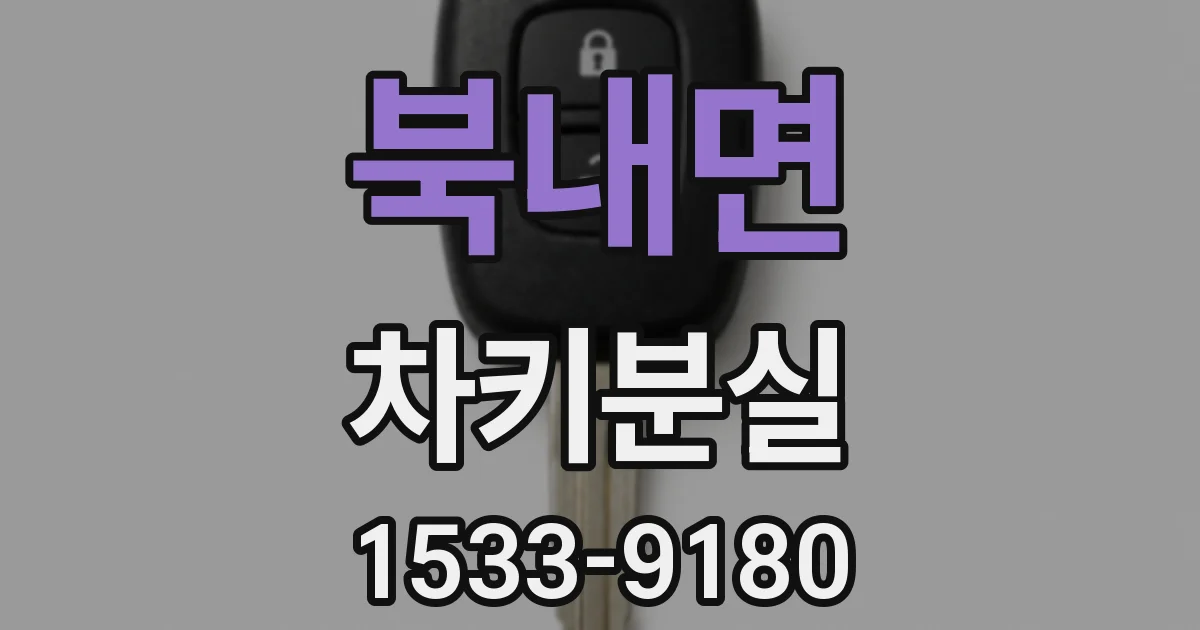 북내면 차키분실
