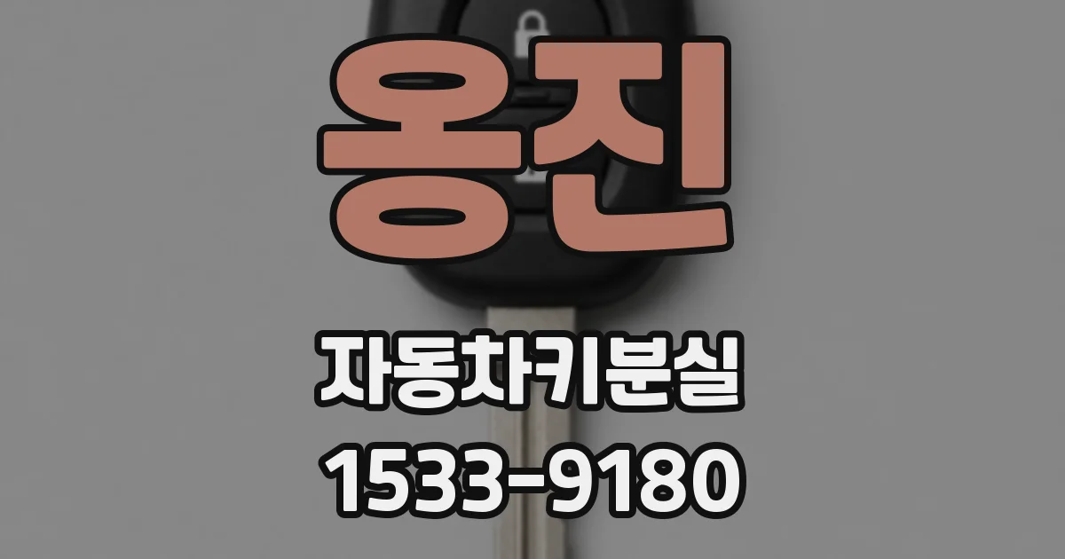 옹진 자동차키분실