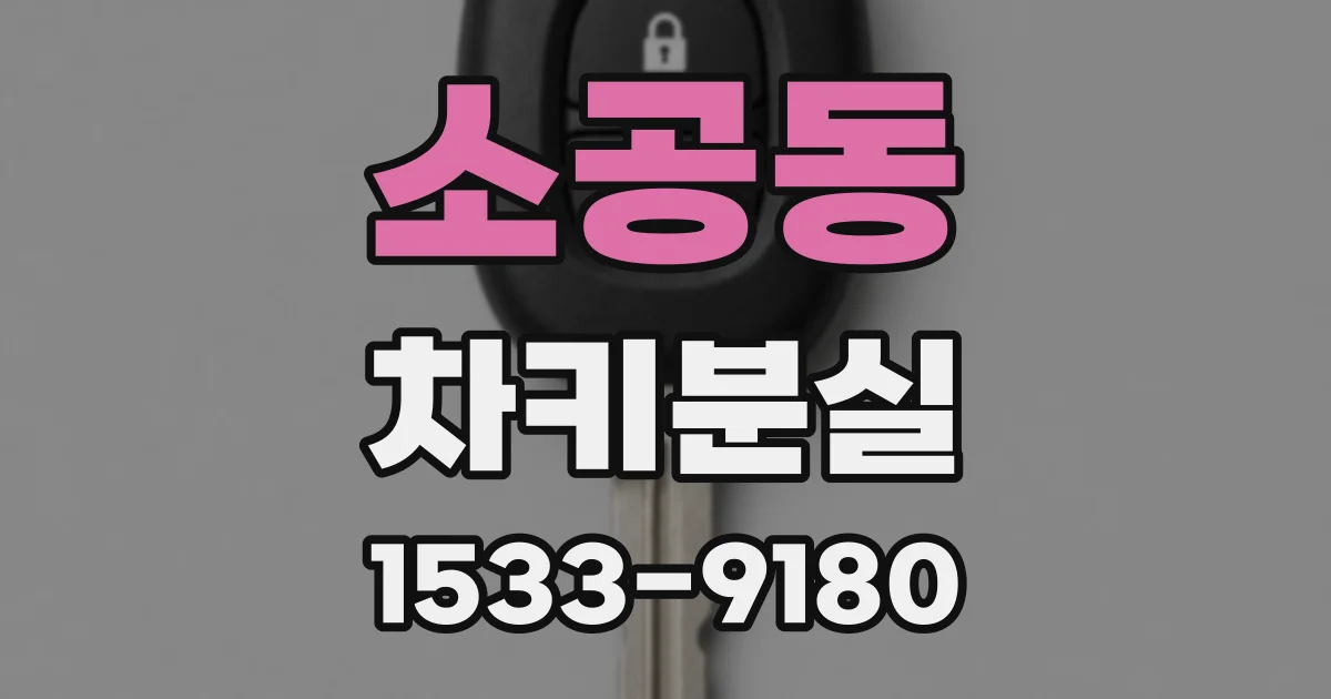 소공동 차키분실