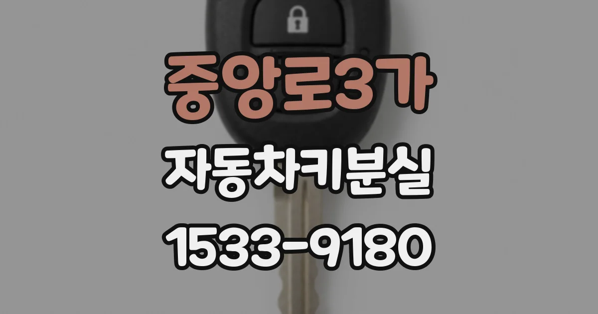 중앙로3가 자동차키분실
