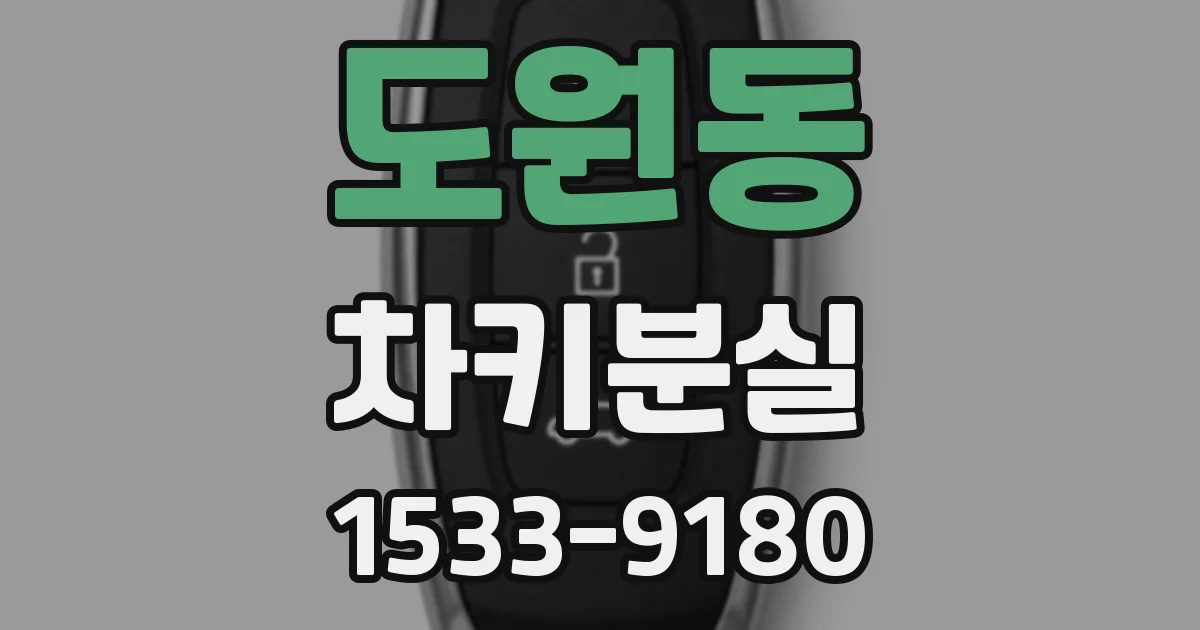 도원동 차키분실
