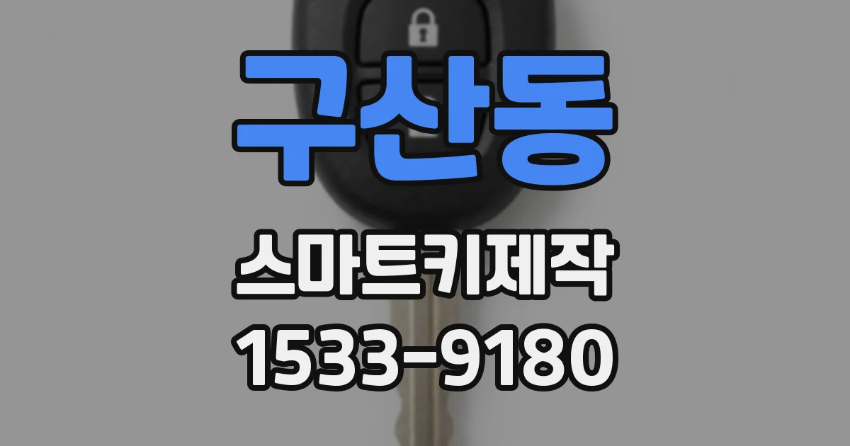 구산동 스마트키제작