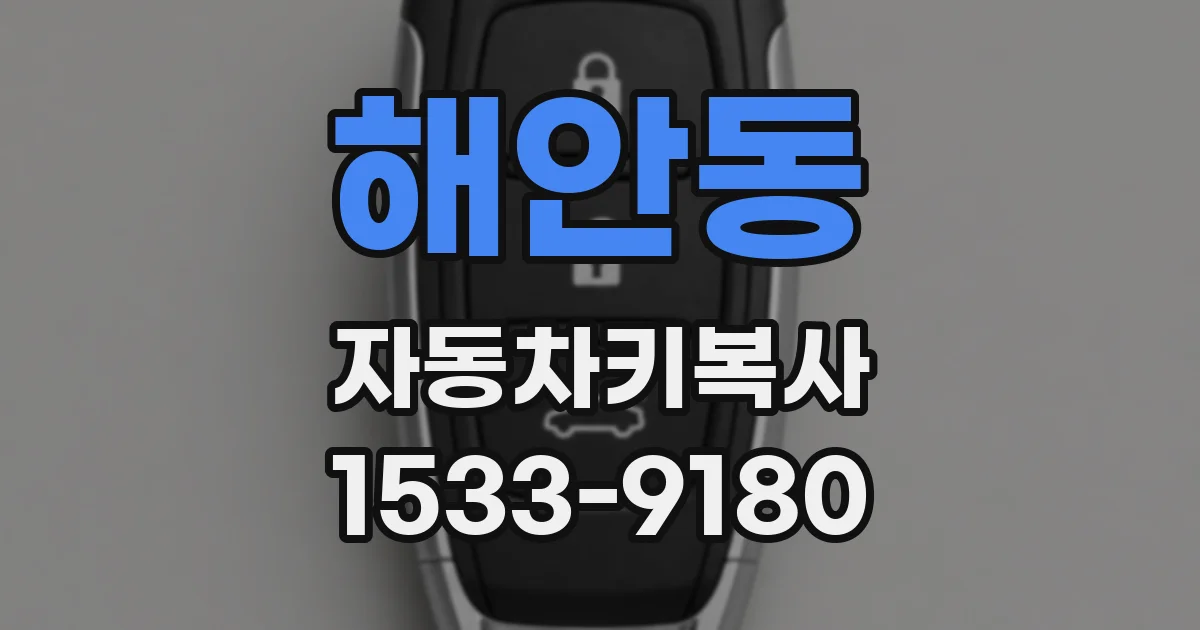 해안동 자동차키복사