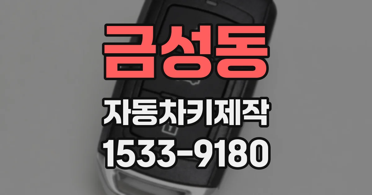 금성동 자동차키제작