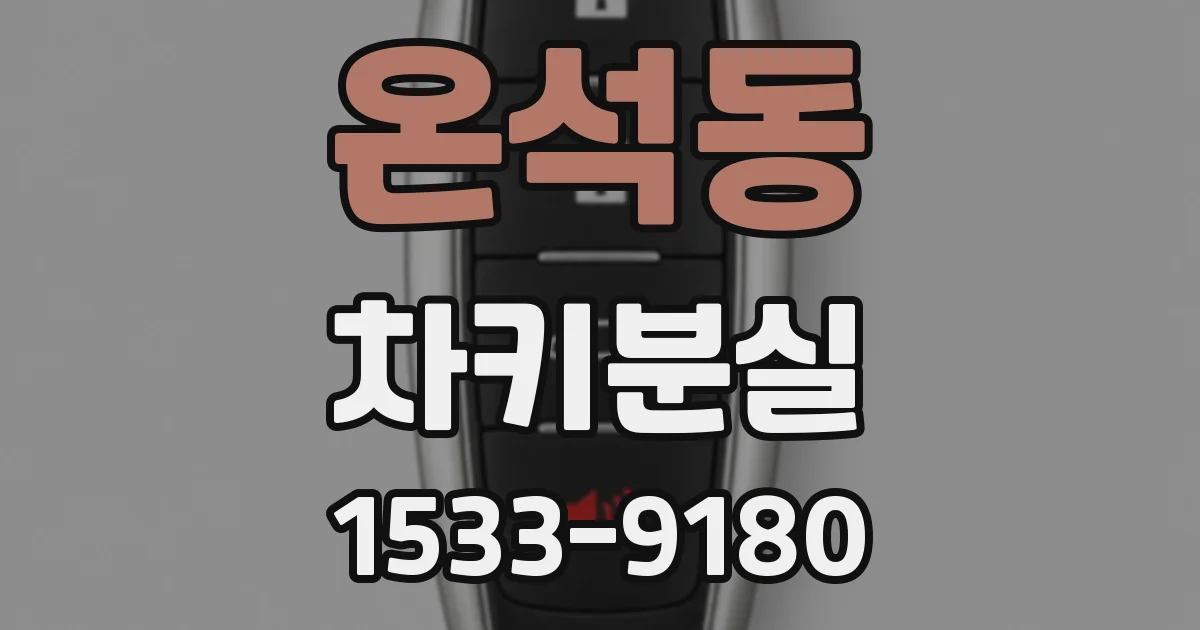 온석동 차키분실