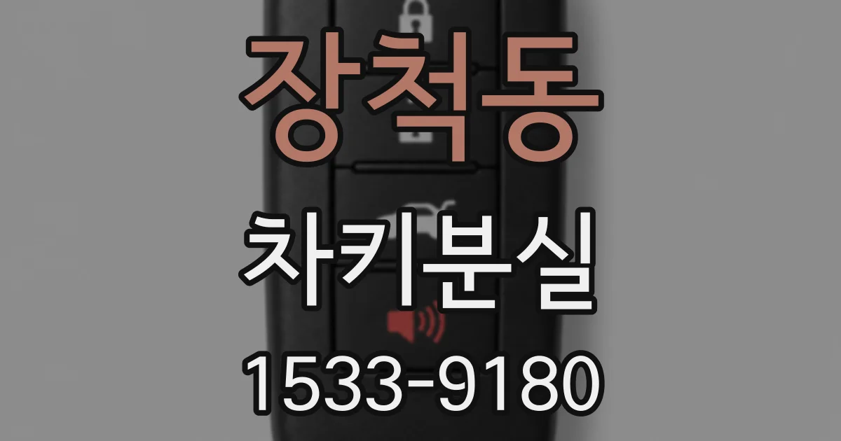 장척동 차키분실