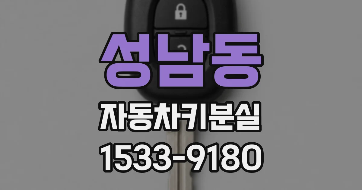 성남동 자동차키분실