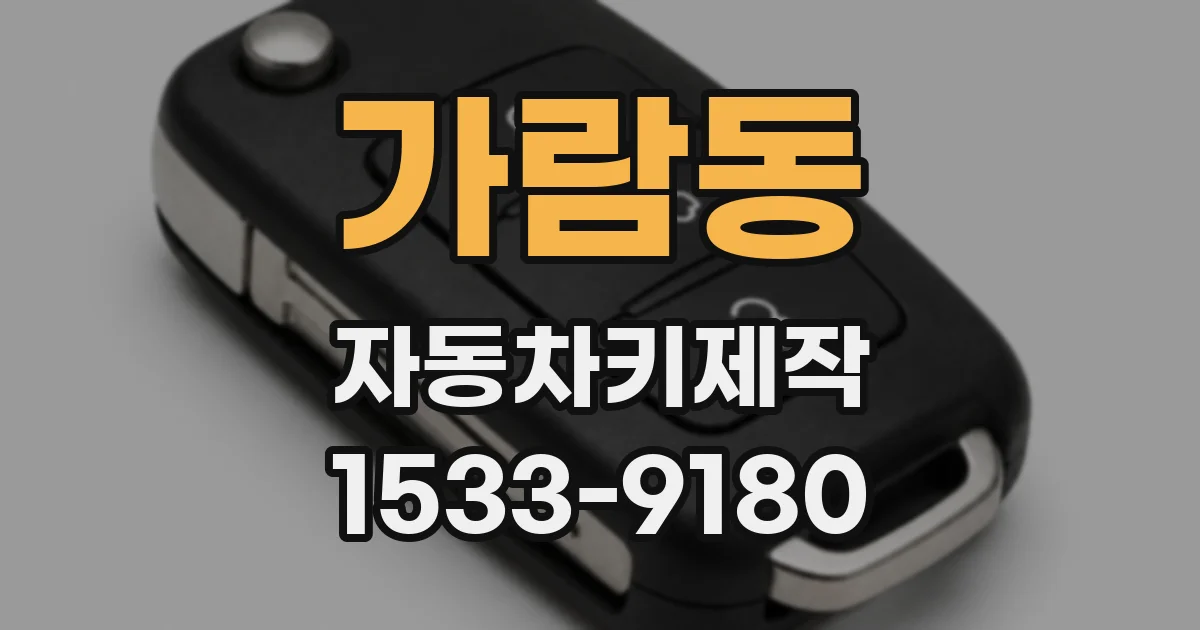 가람동 자동차키제작