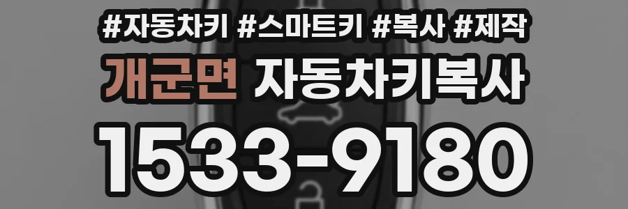 개군면 자동차키복사
