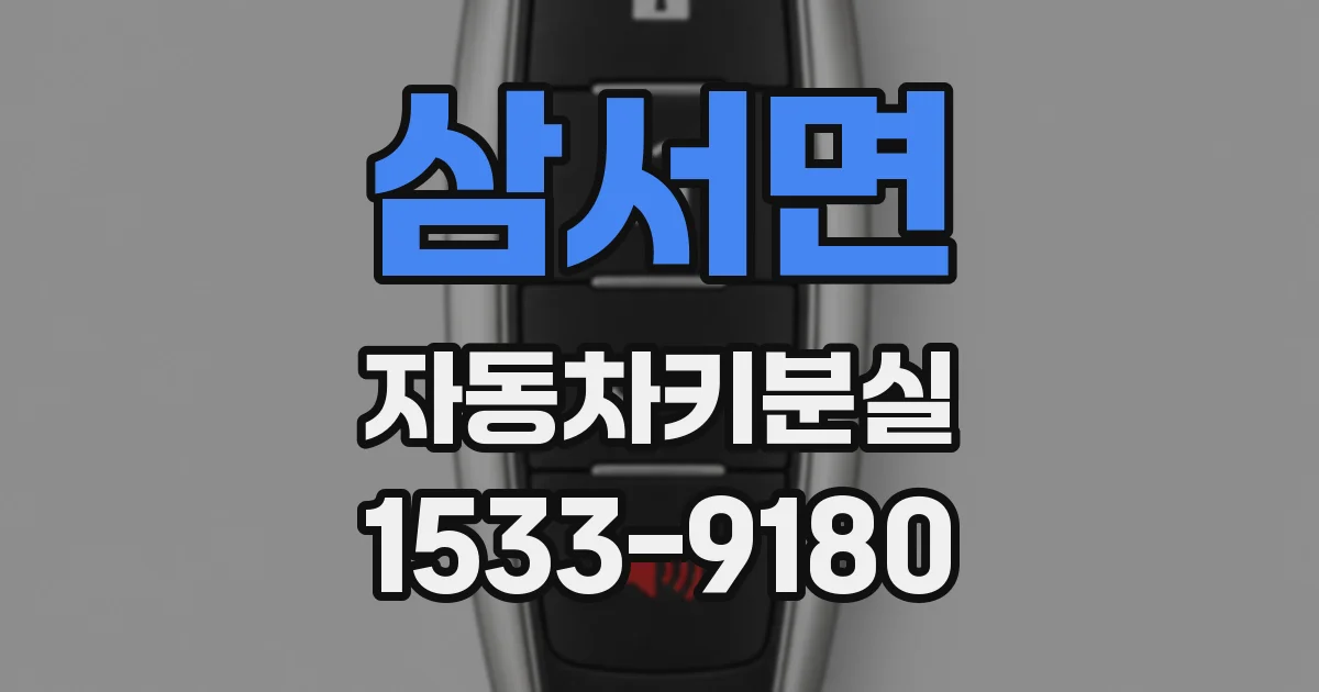 삼서면 자동차키분실