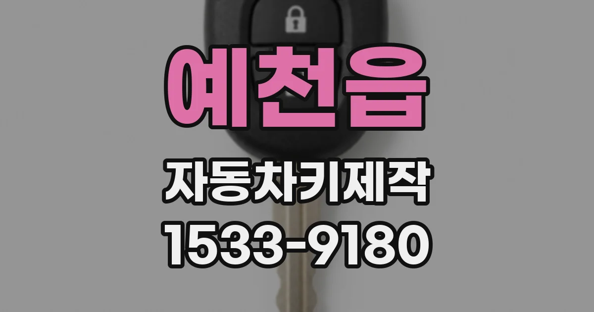 예천읍 자동차키제작