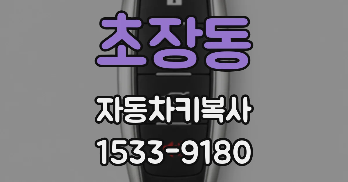 초장동 자동차키복사