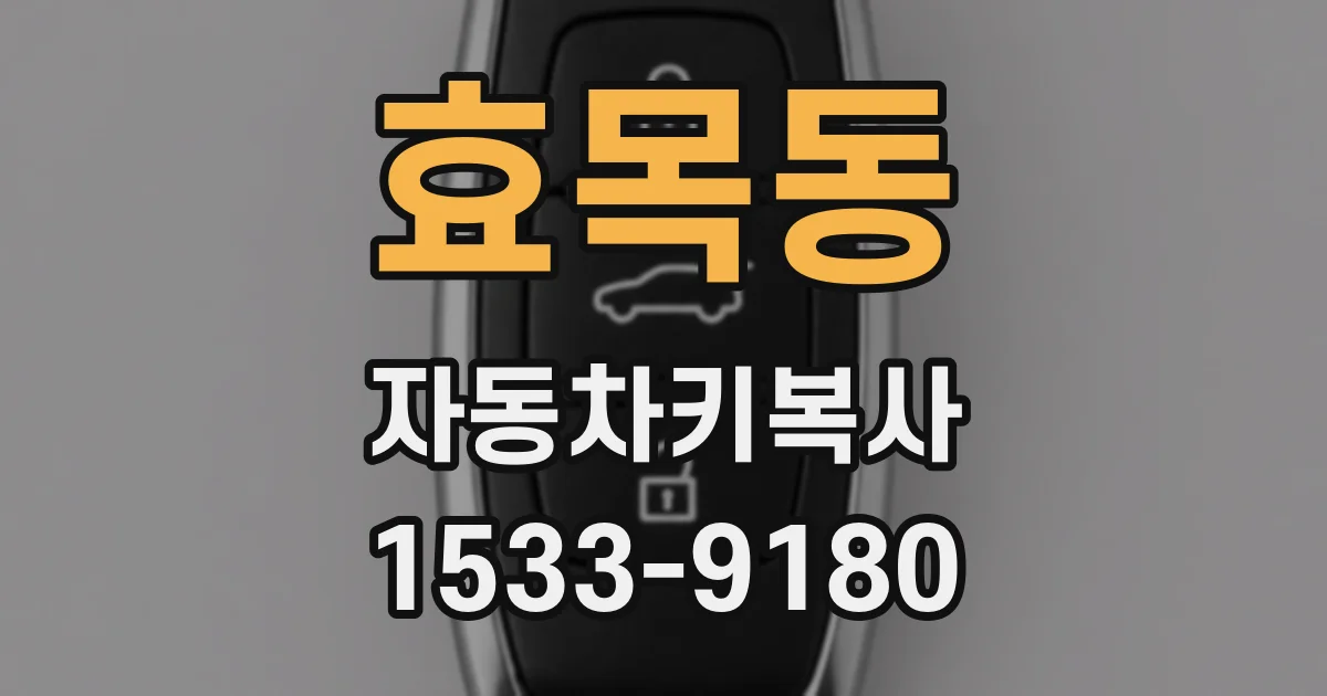 효목동 자동차키복사