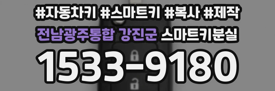 전남광주통합 강진군 스마트키분실