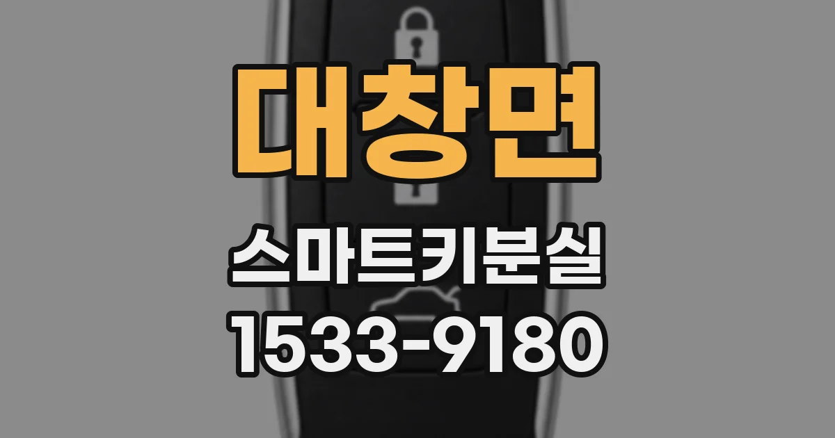 대창면 스마트키분실