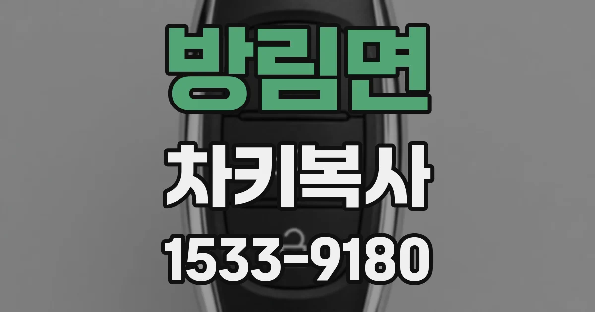 방림면 차키복사
