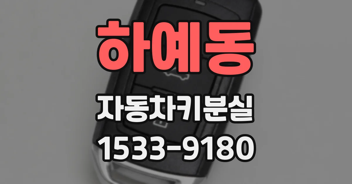 하예동 자동차키분실