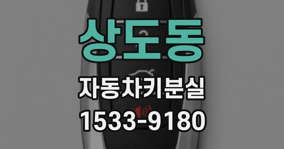 상도동 자동차키분실