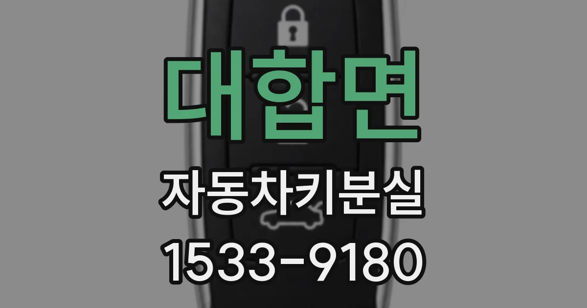 대합면 자동차키분실
