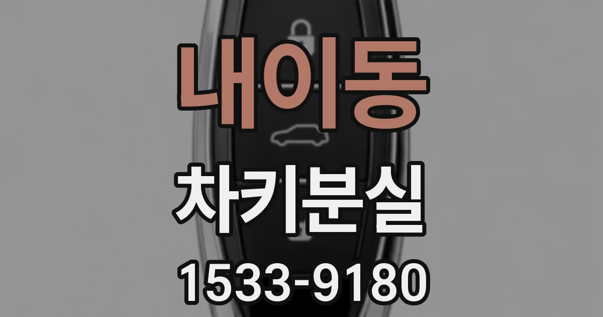 내이동 차키분실