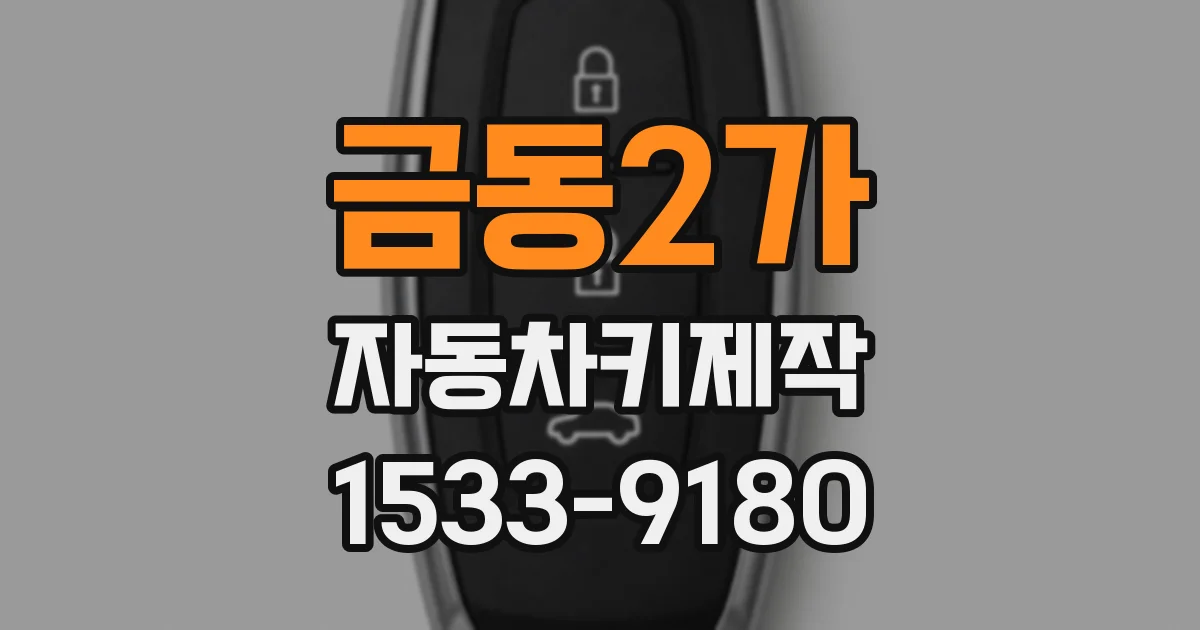 금동2가 자동차키제작
