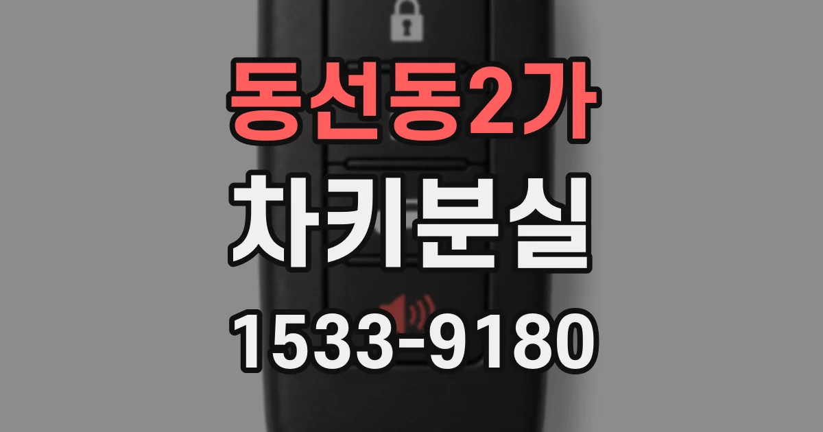 동선동2가 차키분실
