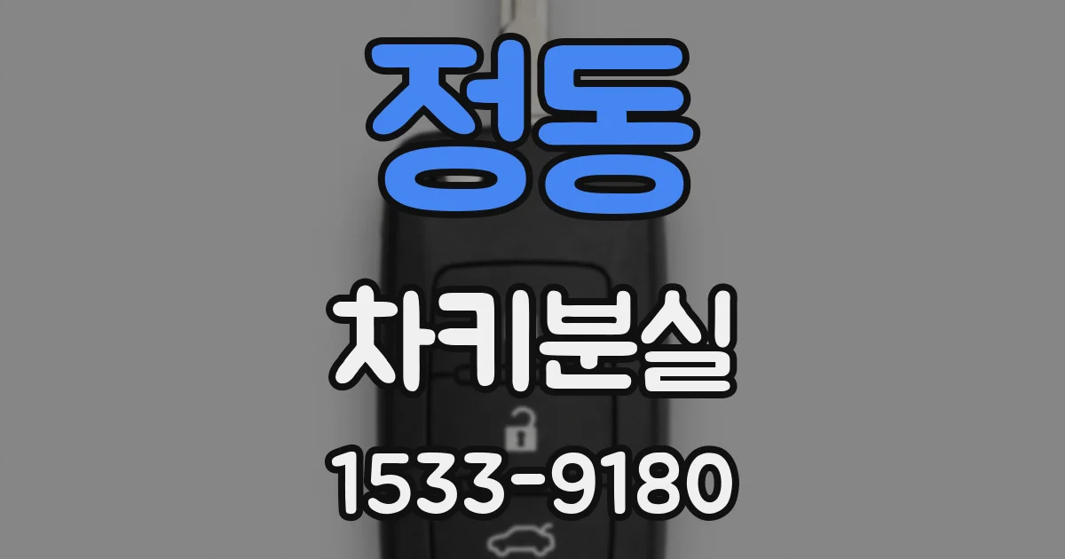 정동 차키분실